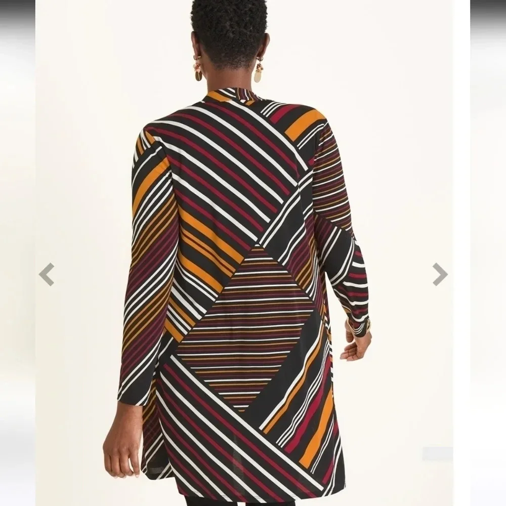 Chico’s Multicolor Travel Duster Jacket Size 4 NWT - Picture 3 of 10